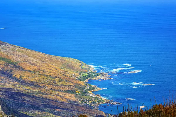 Cima Table Mountain Table Mountain Monumento Más Emblemático Sudáfrica Con — Foto de Stock