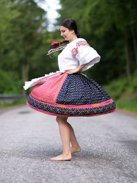 Slovakiska Folklore Folklore Dansare — Stockfoto