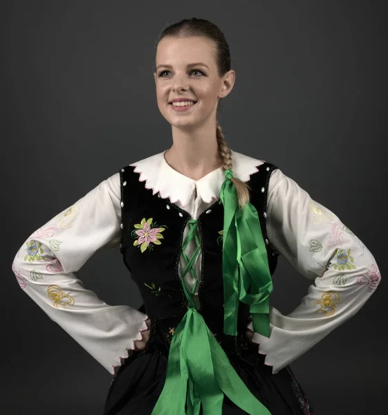 Словацького Фольклору Танцюрист Жінка — стокове фото