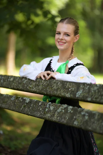 Slovakian Folklore Dancer Woman — Stock Photo, Image