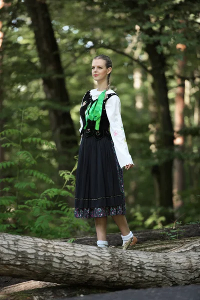 Фольклорная Танцовщица Словакии — стоковое фото