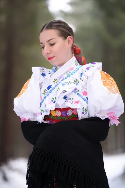 Slovakian Folklore Traditional Costume — Stock Photo, Image