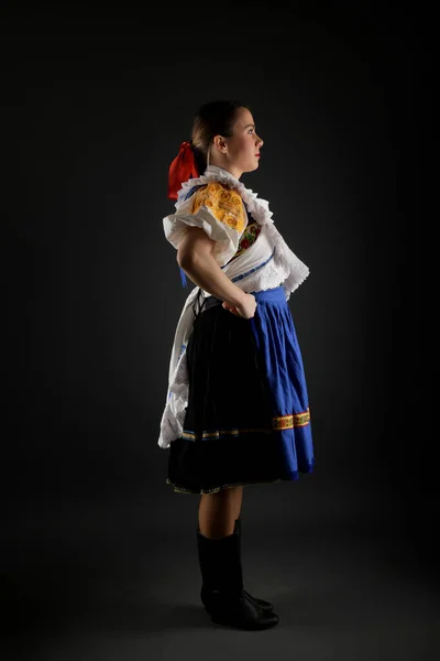 Folclore Eslovaco Traje Tradicional Menina Eslovaca — Fotografia de Stock