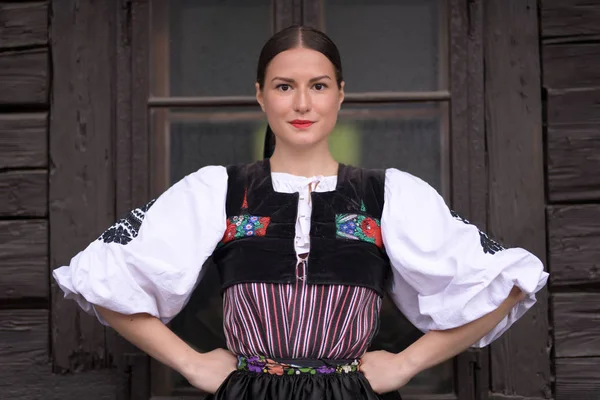 Slowaakse Folklore Slovaakse Folklore Meisje — Stockfoto