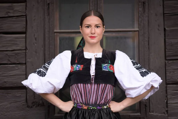 Slovakça Folklor Slovakça Folklor Kız — Stok fotoğraf