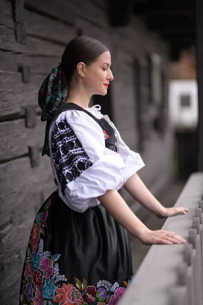 Folklore Eslovaco Chica Folklore Eslovaco — Foto de Stock