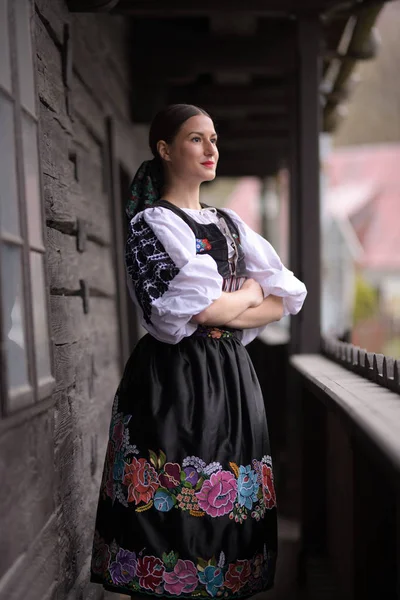 Slovakiska Folklore Slovakisk Folklore Flicka — Stockfoto