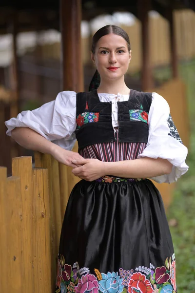 Folclore Slovacco Slovacca Ragazza Folklore — Foto Stock