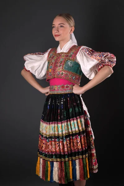 Slovakiska Folklore Slovakisk Folklore Flicka — Stockfoto