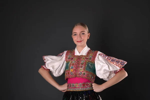 Slovak Folklore Slovakian Folklore Girl — Stock Photo, Image