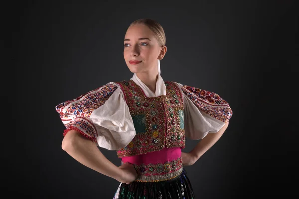 Slovenský Folklór Slovenské Folklorní Děvče — Stock fotografie