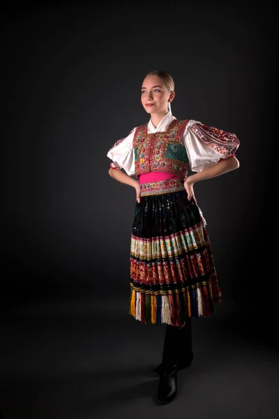 Slovakça Folklor Slovakça Folklor Kız — Stok fotoğraf