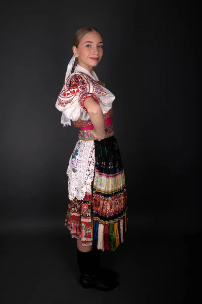 Slovenský Folklór Slovenské Folklorní Děvče — Stock fotografie