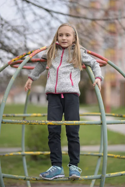 Cute Girl Playground — Stock Photo, Image