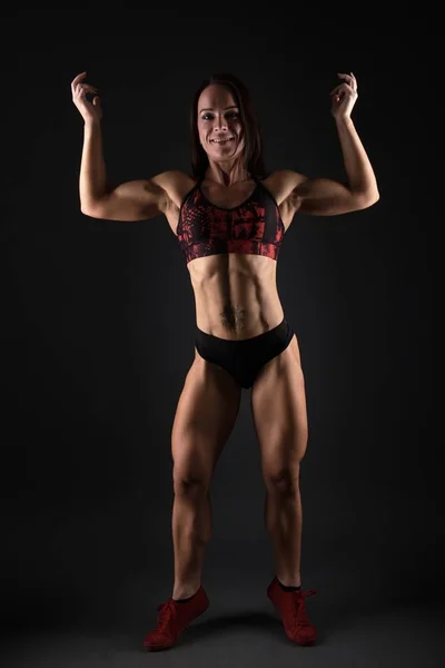 Fitness Kobieta Treningu Atrakcyjna Kobieta Studio Fit — Zdjęcie stockowe