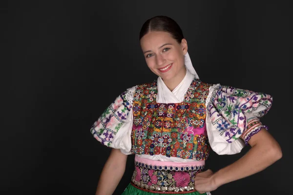 Folclore Slovacco Costume Tradizionale Donna — Foto Stock