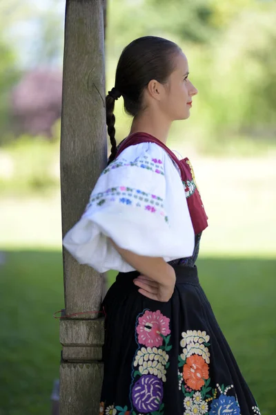 Ballerino Folklore Slovacco Costume Folcloristico Tradizionale — Foto Stock