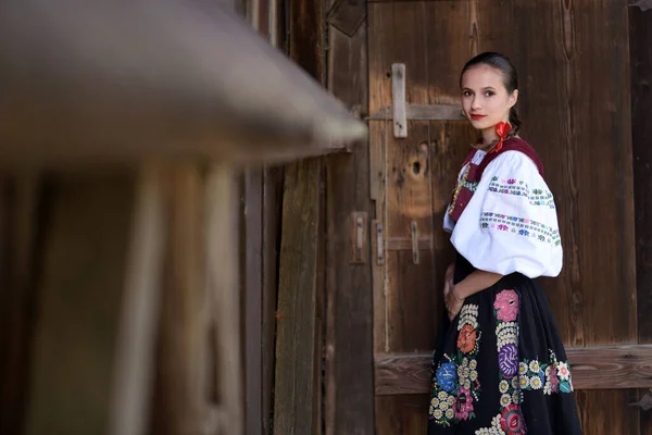 Danse Folklorique Slovaque Costume Folklorique Traditionnel — Photo