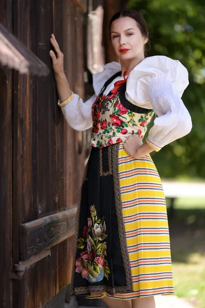 Ballerino Folklore Slovacco Costume Folcloristico Tradizionale — Foto Stock