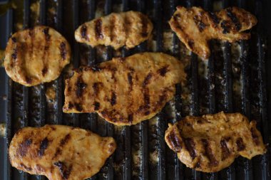 Taze ızgara et yakın plan. 