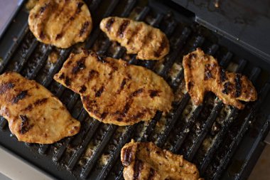 Taze ızgara et yakın plan. 