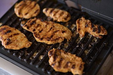 Taze ızgara et yakın plan. 