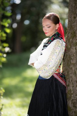 Slovak Halk Dansının bir parçası. Slovakça folklor.