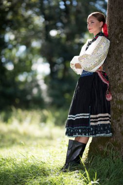 Slovak Halk Dansının bir parçası. Slovakça folklor.