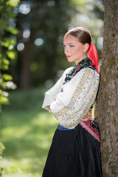 Fragment Des Slowakischen Volkstanzes Slowakische Folklore — Stockfoto