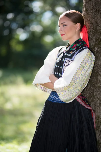 Fragment Van Slowaakse Volksdans Slowaakse Folklore — Stockfoto