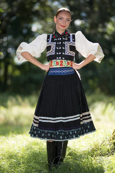 Fragmento Dança Popular Eslovaca Folclore Eslovaco — Fotografia de Stock