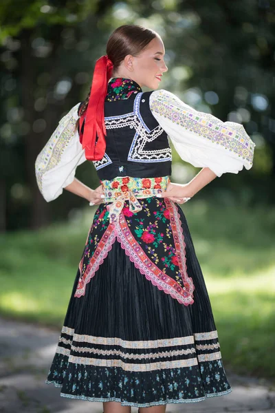 Szlovák Néptánc Töredéke Szlovák Folklór — Stock Fotó