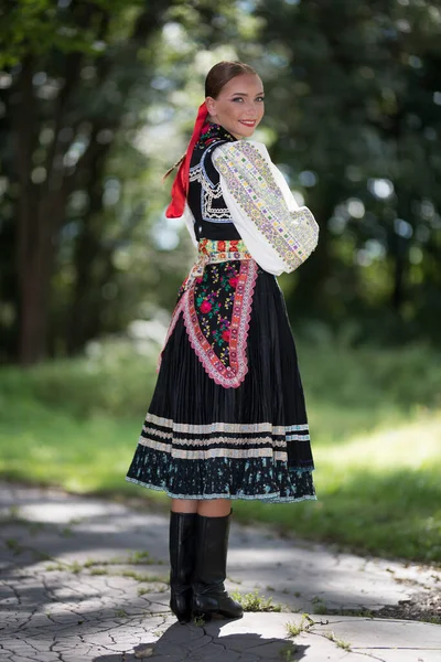 Fragment Van Slowaakse Volksdans Slowaakse Folklore — Stockfoto