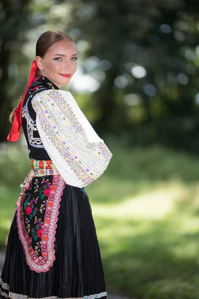 Fragment Slovakisk Folkdans Slovakiska Folklore — Stockfoto