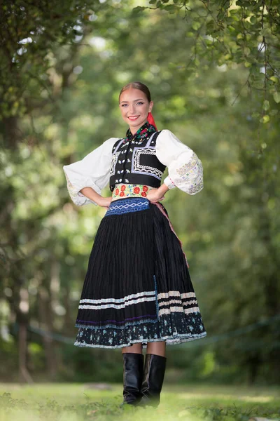 Фрагмент Словацкого Народного Танца Фольклор Словакии — стоковое фото