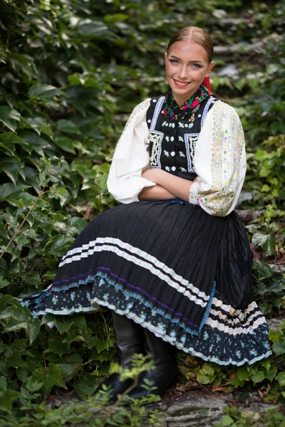 Szlovák Néptánc Töredéke Szlovák Folklór — Stock Fotó