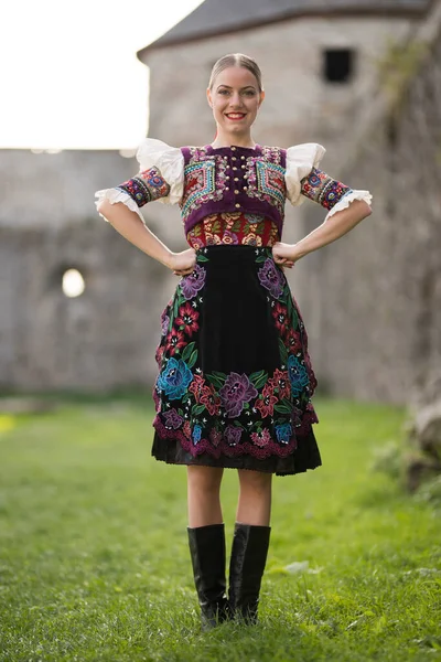 Slovakian Folklore Traditional Costume — Stock Photo, Image