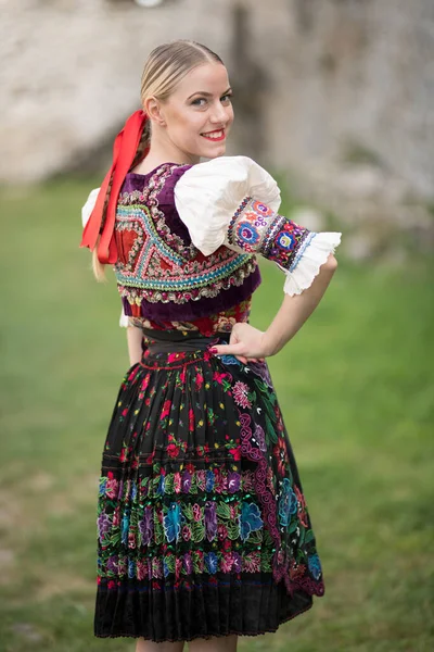 Szlovák Folklór Hagyományos Jelmez — Stock Fotó