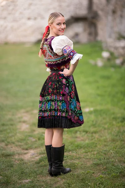 Slovakian Folklore Traditional Costume — Stock Photo, Image