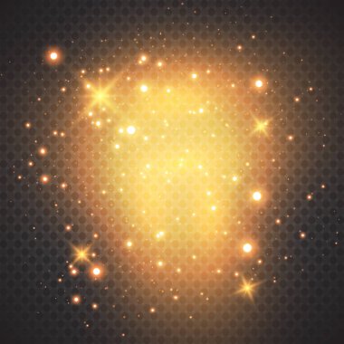 arka plan aydınlatmalı bir gerçek flaş lens ile gerçek toz parçacıklarının. parlak ışıklar. Soyut şenlikli vintage ışıklar defocused. Noel ve Yılbaşı tatil.