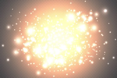 arka plan aydınlatmalı bir gerçek flaş lens ile gerçek toz parçacıklarının. parlak ışıklar. Soyut şenlikli vintage ışıklar defocused. Noel ve Yılbaşı tatil.