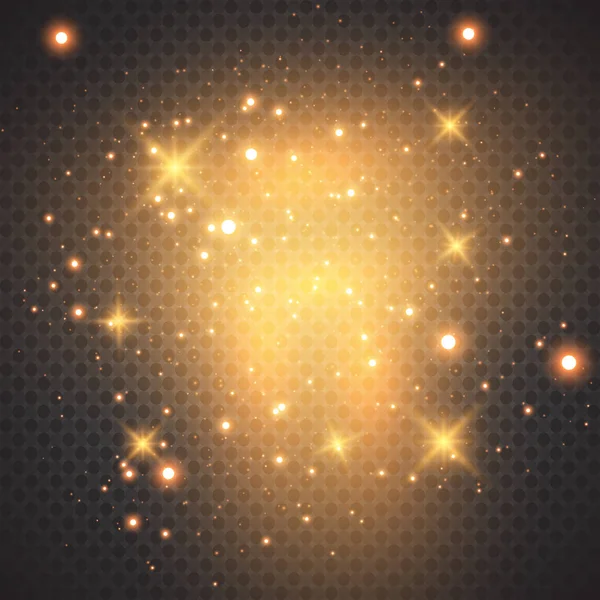 arka plan aydınlatmalı bir gerçek flaş lens ile gerçek toz parçacıklarının. parlak ışıklar. Soyut şenlikli vintage ışıklar defocused. Noel ve Yılbaşı tatil.