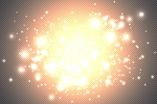 arka plan aydınlatmalı bir gerçek flaş lens ile gerçek toz parçacıklarının. parlak ışıklar. Soyut şenlikli vintage ışıklar defocused. Noel ve Yılbaşı tatil.