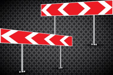 Yol işaretleri üzerinde şeffaf arka plan izole gerçekçi kümesi. Vektör çizim.