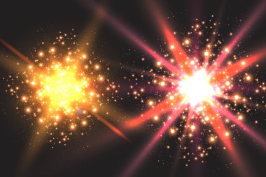 Işık efekti kızdırma. Yıldız parladı pullu. Alan arka plan soyut. Flash vurgulamak ışın. Harika tasarım.