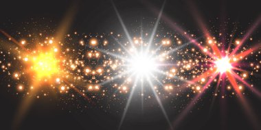 Işık efekti kızdırma. Yıldız parladı pullu. Alan arka plan soyut. Flash vurgulamak ışın. Harika tasarım.