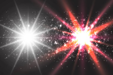 Işık efekti kızdırma. Yıldız parladı pullu. Alan arka plan soyut. Flash vurgulamak ışın. Harika tasarım.