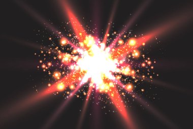 Işık efekti kızdırma. Yıldız parladı pullu. Alan arka plan soyut. Flash vurgulamak ışın. Harika tasarım.