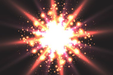 Işık efekti kızdırma. Yıldız parladı pullu. Alan arka plan soyut. Flash vurgulamak ışın. Harika tasarım.