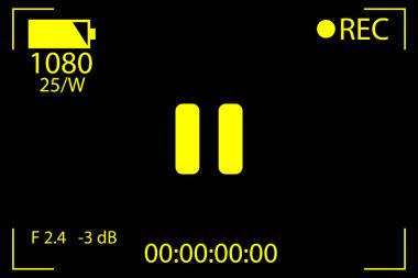 Sinema kamera simgesi, düz tasarım en iyi vektör simgesi.